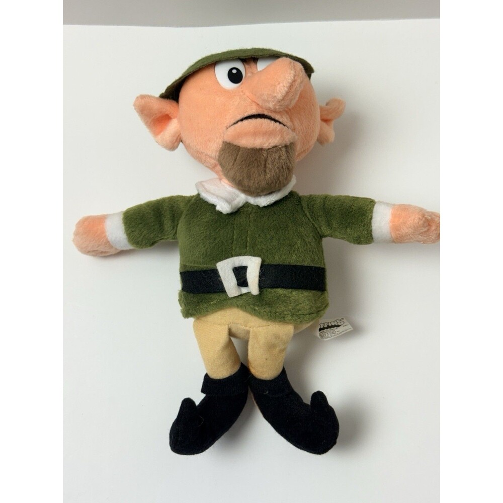 1999 CVS Stuffins 9” Plush BOSS ELF Misfit Rudolph Red Nosed Reindeer Tag Damage